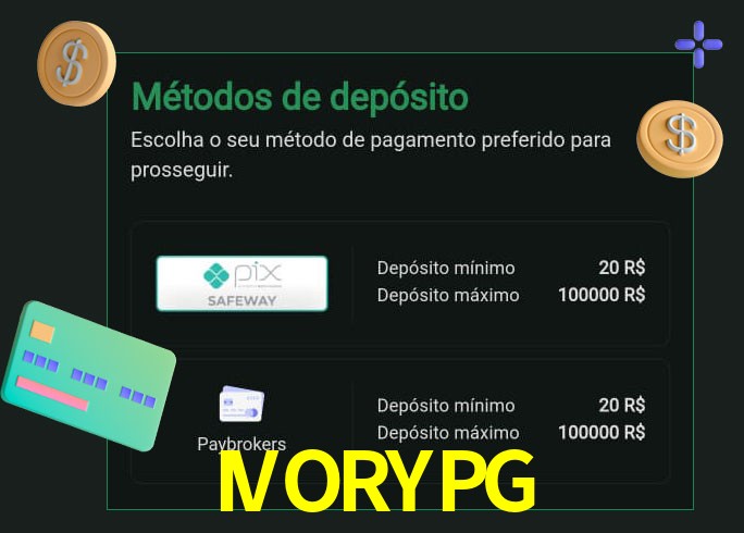 O cassino IVORYPGbet oferece uma grande variedade de métodos de pagamento